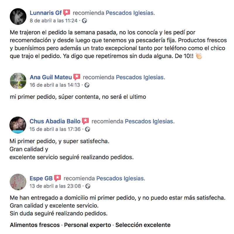 Pescados Iglesias opiniones